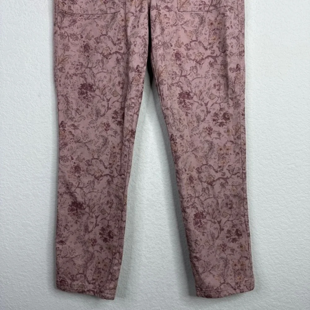 Knox Rose Pants Women Small Purple Pink Floral Paisley Elastic Waist Casual Boho
